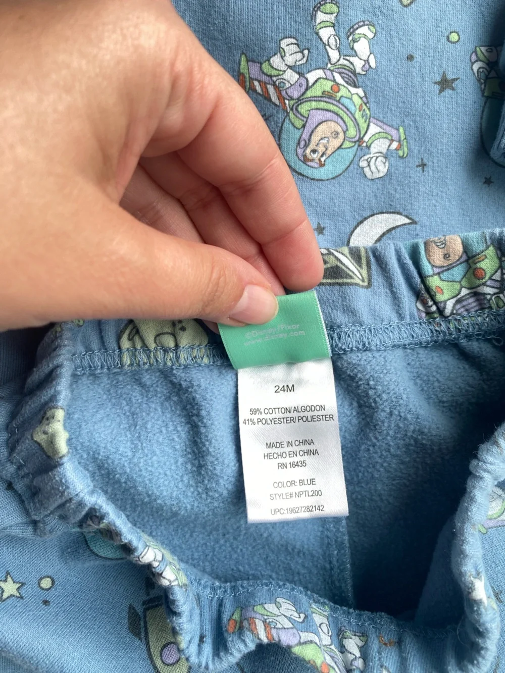 Disney Toddler 24m Buzz Lightyear Toy Story Matching Comfy Sweat Set Blue